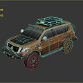 Orange Off Road SUV With Roof Rack And Black Alloy Wheels Exterior Design