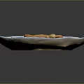Delicious Golden Brown Sausages Served on White Plate with Blue Patterns