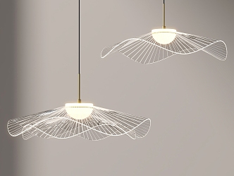 Chandelier Simple Chandelier Restaurant Chandelier Lotus Leaf Chandelier 3d model