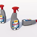Blendex Grey Cleaning Spray Bottles with Red Nozzles for Daily Use