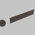 Brown Marble Sphere Component With Shiny Surface And Wall Background Design