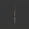 Ornate Decorative Sword With Gold Pink Purple Accents And Spiral Hilt Design