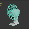 Modern White Tabletop Electric Fan With Solar Panel And Efficient Design