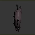 Purple Hyena Game and Movie Character With Black Mane Sharp Teeth Fierce Expression And Spots