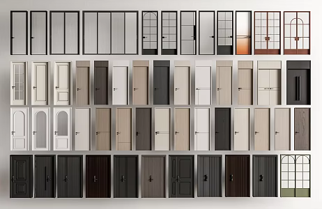 Single door glass door entry door bedroom door wooden door swing door anti-theft door kitchen and bathroom door wood entry door sliding door 3d model