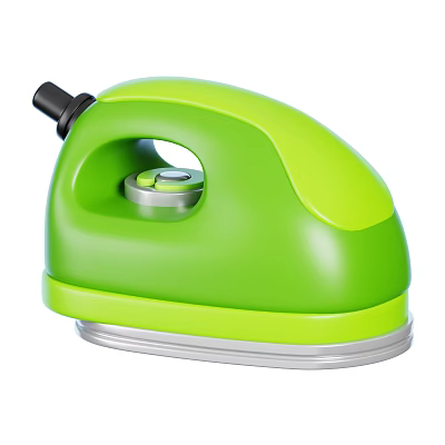 Smart Green Steam Cleaning Machine With Modern Handle And Button Design 3d model