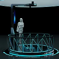 Modern VR Virtual Reality Eye Equipment With Interactive Display And Lighting 3d model