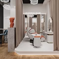 Modern Beauty Hair Salon Interior With Stylish Chairs Mirrors And Elegant Decorative Elements