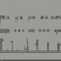 Various Modern Water Faucet Styles And Designs On Wall Display Collection