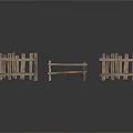 Rustic Wooden Fence Components With Different Styles For Outdoor Garden