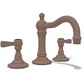 Vintage Brown Bathroom Faucet With Two Side Handles And Classic Design