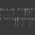 Assorted Medieval Weapons Collection Featuring Swords Axes Spears Daggers and Polearms 3d model