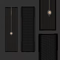 Modern metal screen partition 3d model