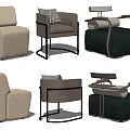 Modern Accent Chairs Soft Upholstered with Metal Frames and Accent Cushions for Modern Home Decor