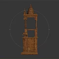 Traditional Wooden Decorative Cabinet With Intricate Carved Details And Elaborate Design