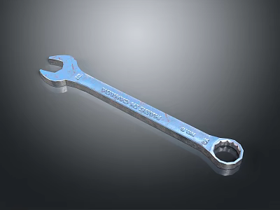 Industrial Equipment Heavy Duty Combination Wrench with Durable Steel Construction for Mechanical Repair 3d model