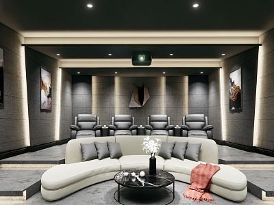 Modern AV Room Home Theater model