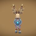 Modern Game Character Cartoon Deer Elk Reindeer 3d model