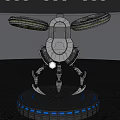 Smart Machine With Advanced Mechanical Arms And Illuminated Circular Base 3d model
