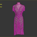 Stylish Leopard Print Wrap Dress with V Neck Short Sleeves and Mid Length Design