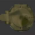 Camouflage Military Weapon With Cylindrical Shape Metal Top And Brown Pattern Design