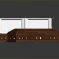 Wooden Casket With Open And Closed Design White Interior Lining Metal Hardware