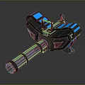Browning Machine Gun Browning Gatling White Machine Gun Machine Gun Bullet Military 3d model