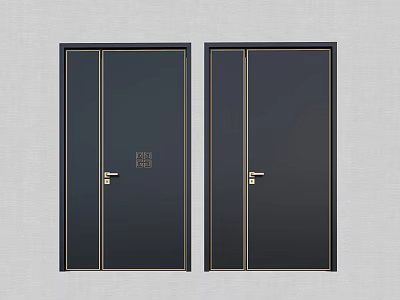 Modern child door single door entry door security door metal door bedroom door unit door 3d model