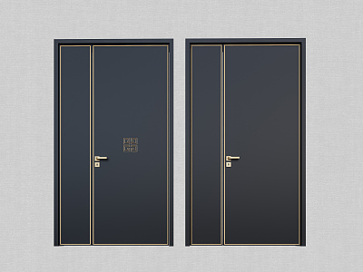 Modern child door single door entry door security door metal door bedroom door unit door 3d model