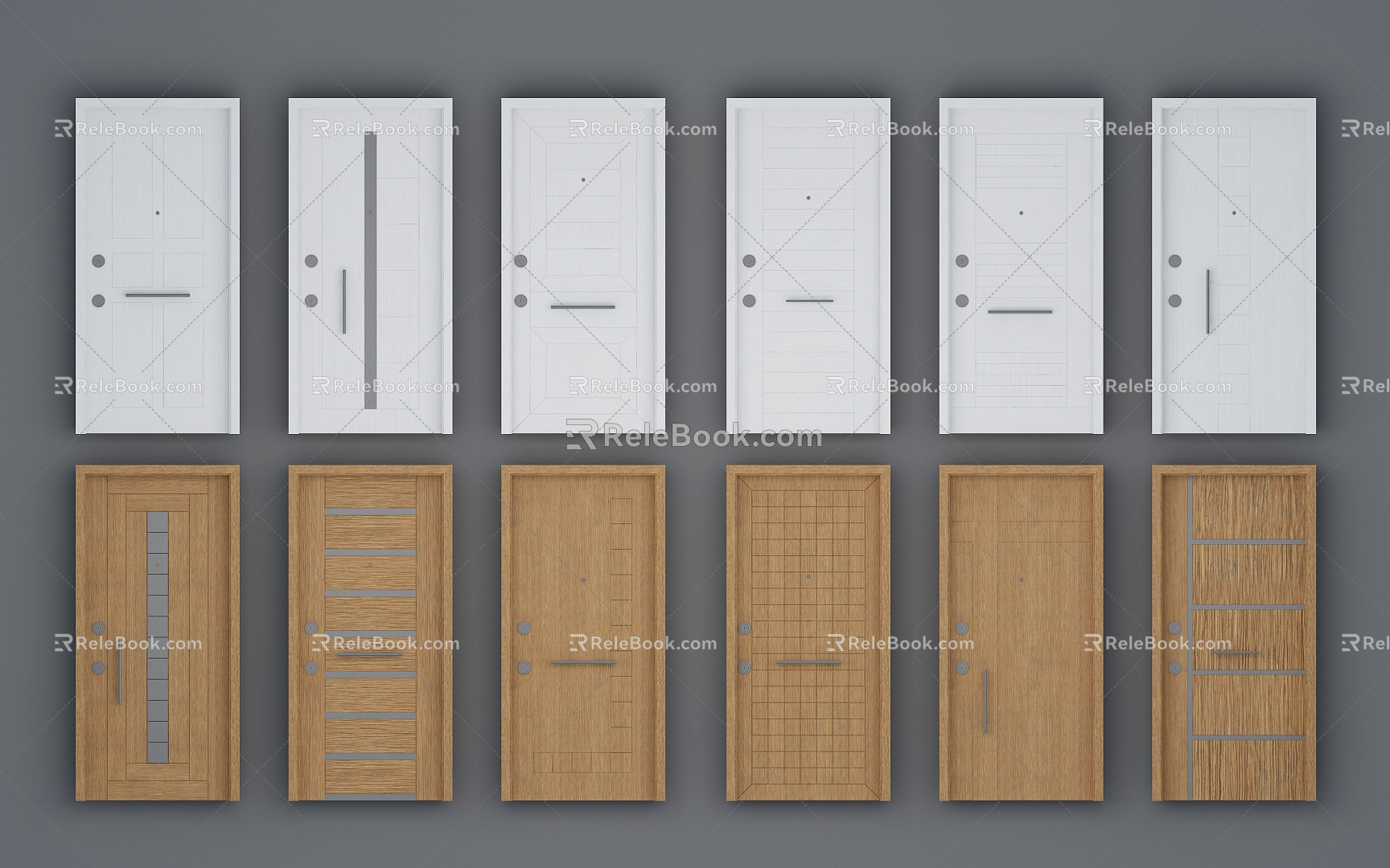 Jane European door door interior door modern door single door office 3d model