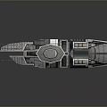 Sci Fi Spaceship With Metallic Structure And Futuristic Detailed Exterior Design