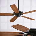 Industrial LOFT Ceiling Fan Solid Wood Ceiling Fan 3d model