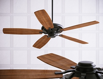 Industrial LOFT Ceiling Fan Solid Wood Ceiling Fan 3d model