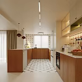Modern Fresh Green Loft Living Dining Room With Cozy Wooden Furniture And Exquisite Wall Decorations