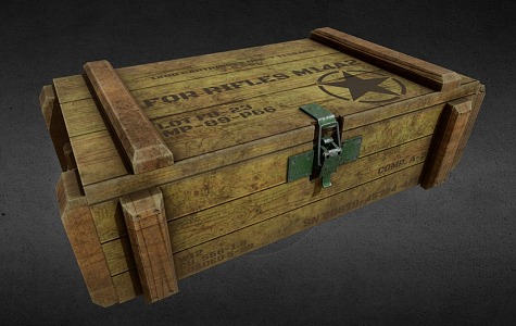 Weapon box ammunition box wooden box grenade box 3d model