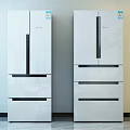 White Modern Refrigerator Freezer With Multi Door And Drawer Design For Kitchen Appliances