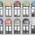 Window Awnings With Multiple Color Choices For Outdoor Home Decoration