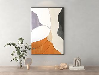 Modern abstract painting texture painting 3d model