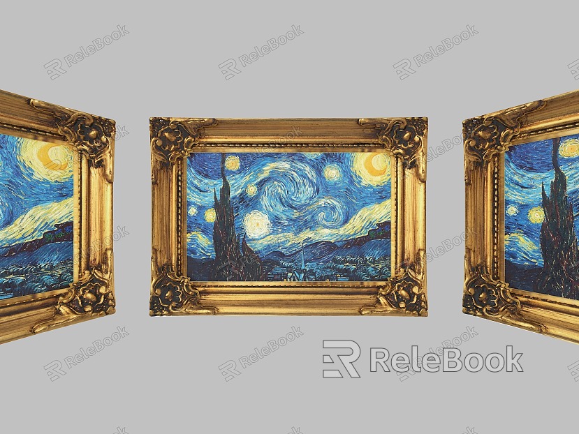 Picture Frame Photo Frame Oil Painting Hanging Painting Decorative Painting Wooden Frame Decorative Painting European Style Picture Frame European Style Picture Frame Classical Picture Frame model