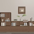 Modern bookcase 3d model