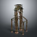 Modern Decorative Furniture With Metal Frame And Multi Layer Intricate Structure Design