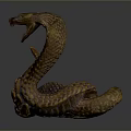 snake cobra venomous snake python reptile cold-blooded animal reptile 3d model
