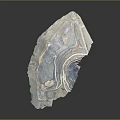 3D Mine Site Terrain Model with Roads Excavated Areas and Vegetation