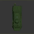 Green Military Armored Vehicle With Multiple Wheels And Top Mounted Weapon