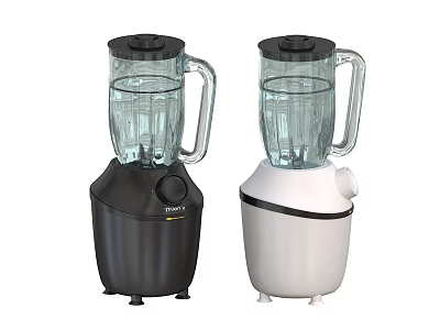 Stylish Black And White Blenders As Essential Kitchen Appliances For Home Use 3d model