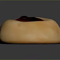 Delicious Round Bun With Sweet Berry Jam Filling And Golden Crust