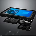 Rugged Industrial Electronic Tablet With Display Screen And Detachable Components