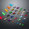 Colorful Toy Cars Collection With Various Models And Vibrant Colors