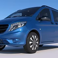 Sleek Blue Mercedes MPV With Modern Front Design And Alloy Wheels