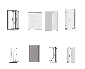 Modern Shower Room Shower 3d model